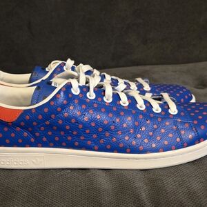 Adidas Pharrell Williams x Stan Smith 'Small Polka Dot' Blue B25400 - Sz 13m
